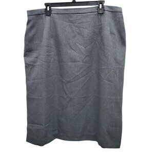 Ainsley & Aidan‎ Vintage Gray Fishbone High Waisted Career Pencil Skirt Plus 18W